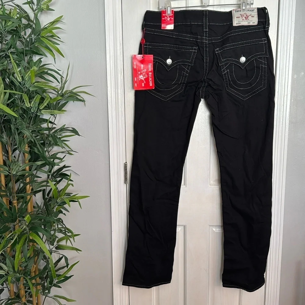 True Religion Ricky black Relaxed Straight denim jeanss NWT 36